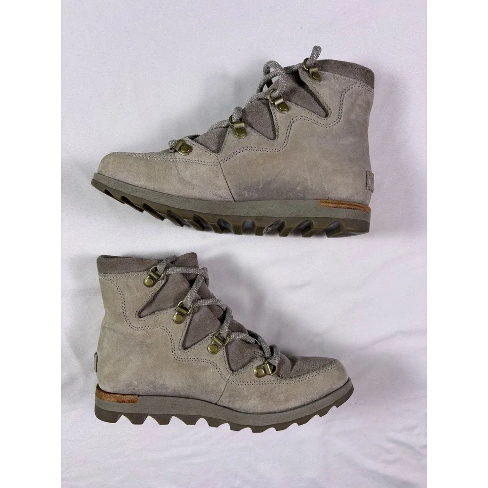 Sorel Sneakchic Alpine Bootie Women‎ 5 Suede Waterproof Hiking Winter Neural